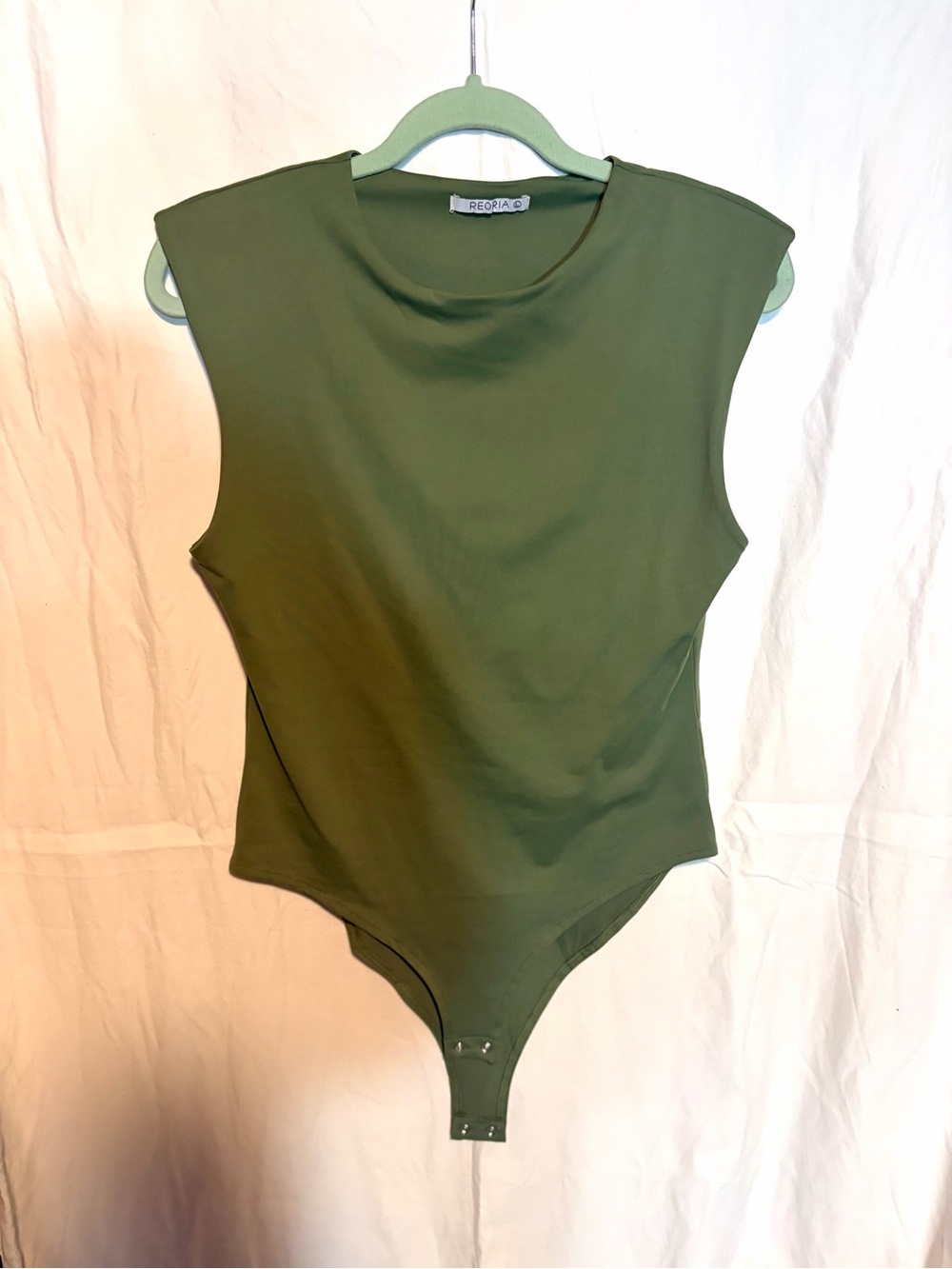 ReoRia Olive Sleeveless Bodysuit